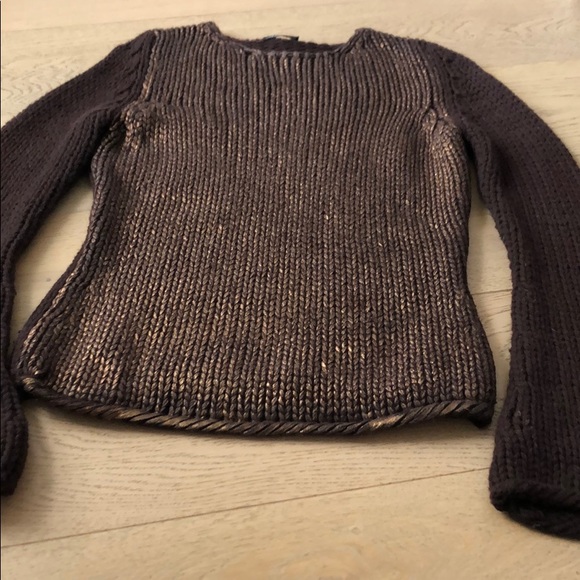 Krizia Jeans brown gold knitted sweater pullover - Picture 2 of 7